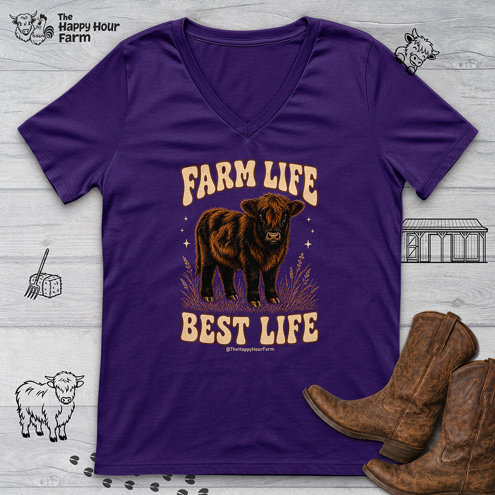 Farm Life Best Life V-Neck Tee