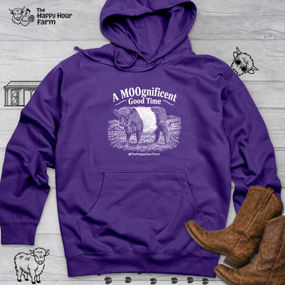 A MOOgnificent Good Time Hooded Sweatshirt