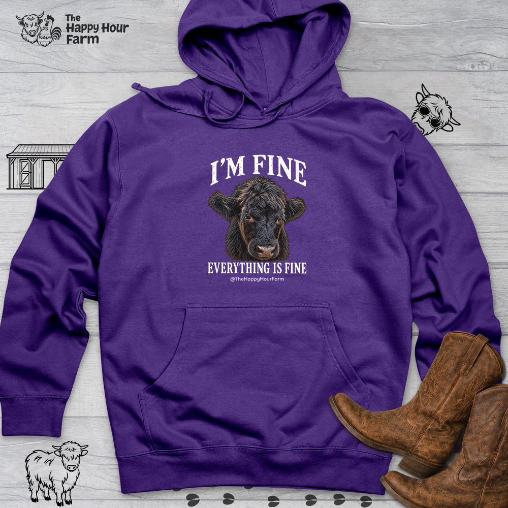 I'm Fine Everything Is Fine Hooded Sweatshirt