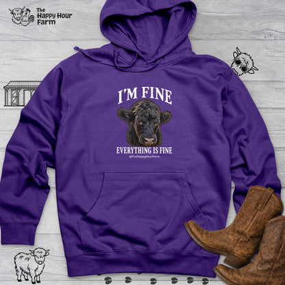I'm Fine Everything Is Fine Hooded Sweatshirt
