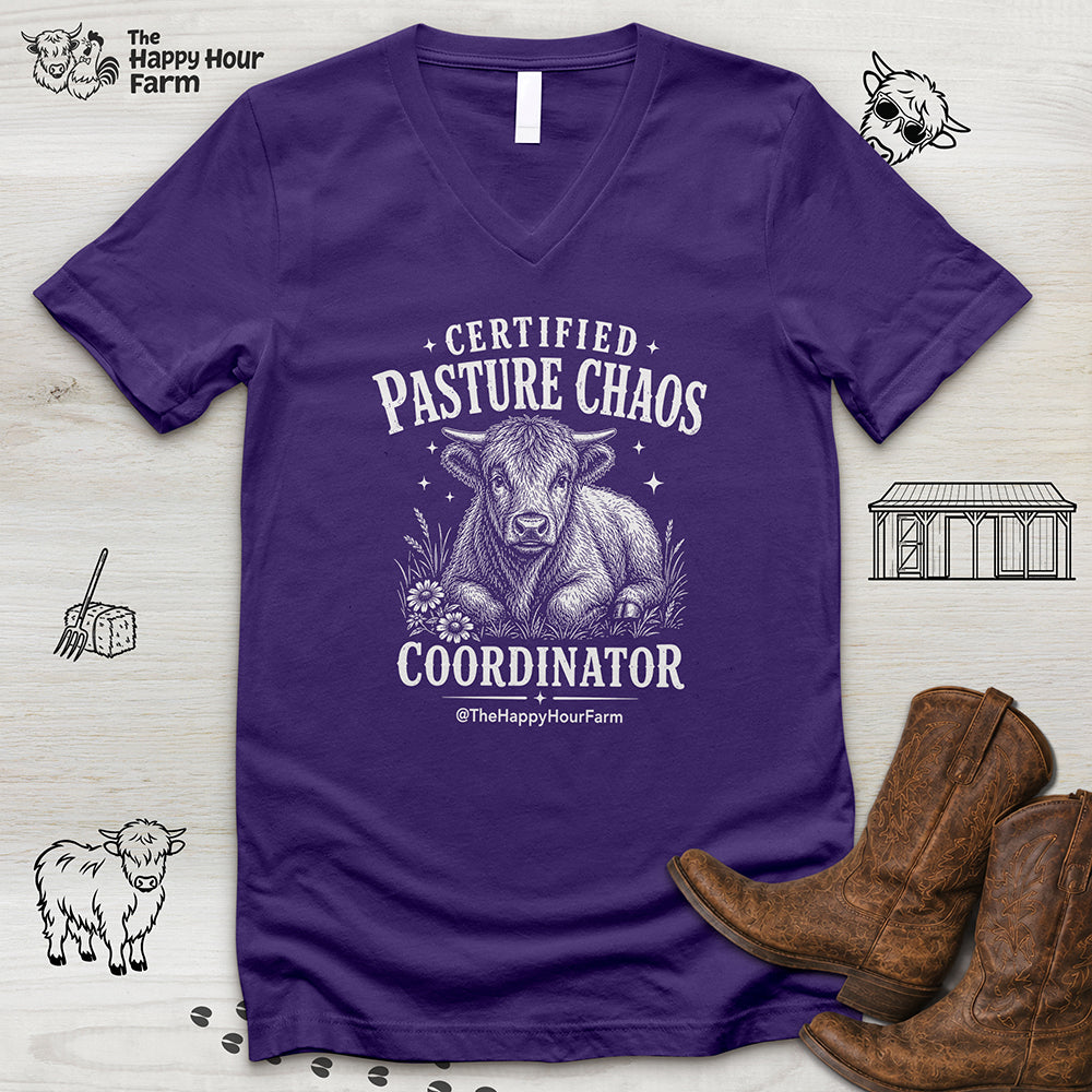 Certified Pasture Chaos Coordinator V-Neck Tee