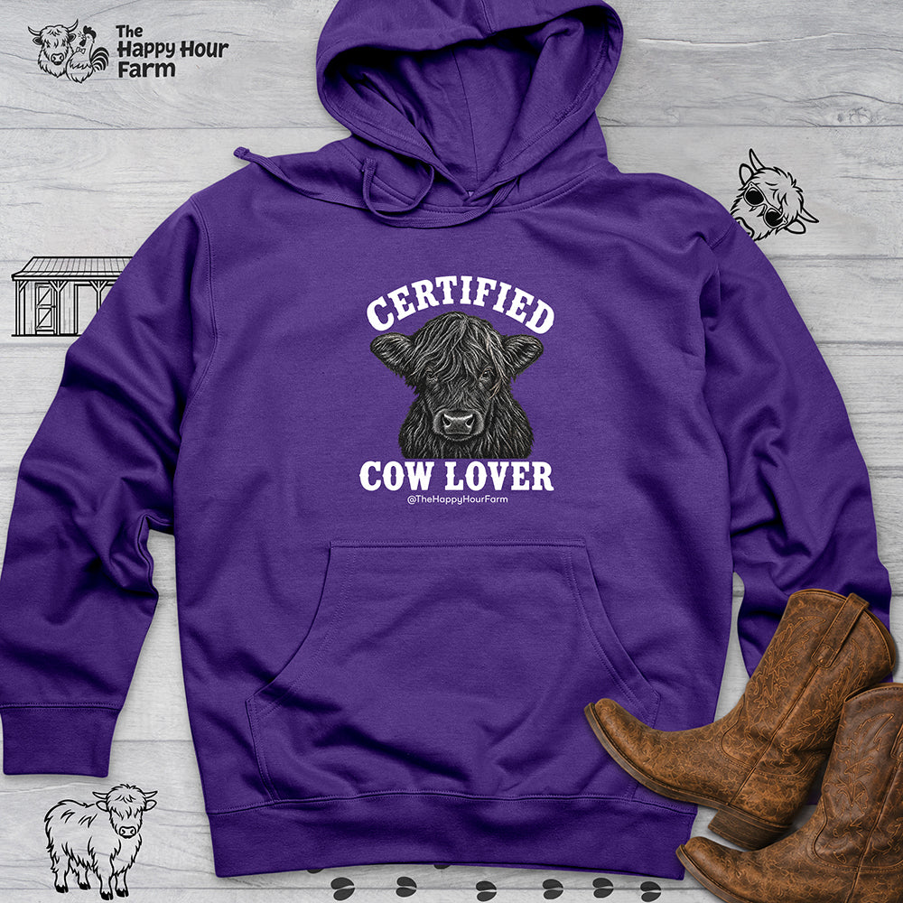 Certified Cow Lover Hooded Sweatshirt