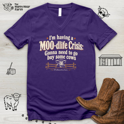 MOO-dlife Crisis V-Neck Tee