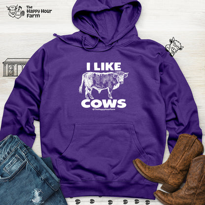 I Like Cows Hooded Sweatshirt