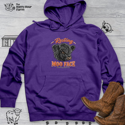 Resting MOO FACE Hooded Sweatshirt