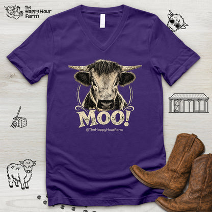 Moo! V-Neck Tee