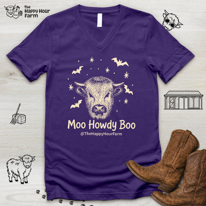 Moo Howdy Boo V-Neck Tee