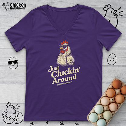 Just Cluckin' Around V-Neck Tee