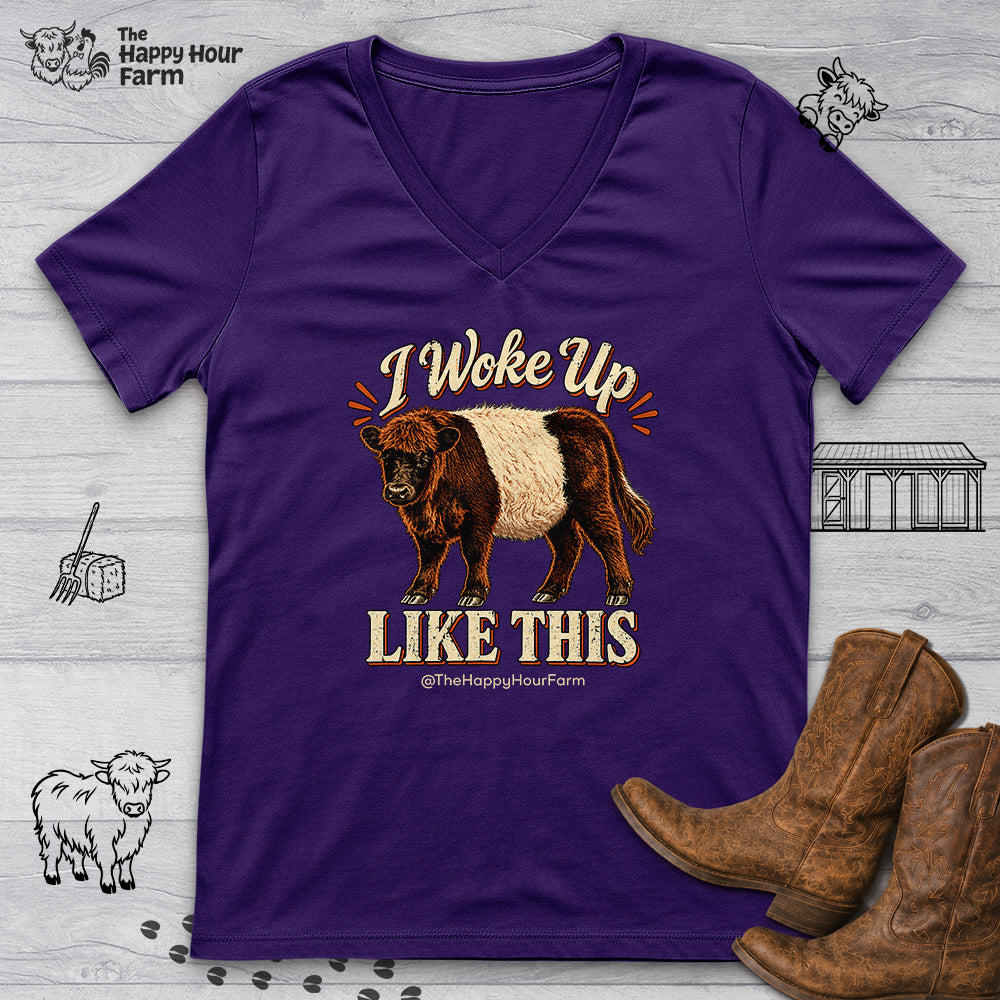 I Woke Up LIKE THIS V-Neck Tee