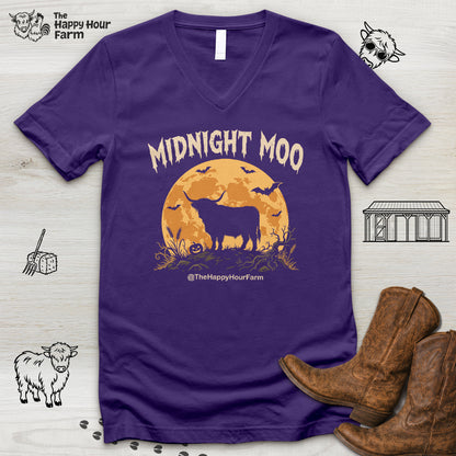 Midnight Moo V-Neck Tee