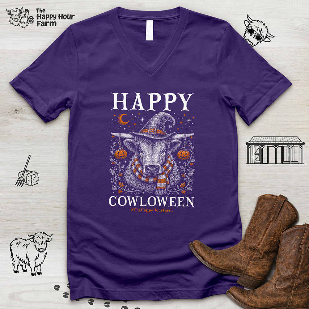 Happy COWloween V-Neck Tee