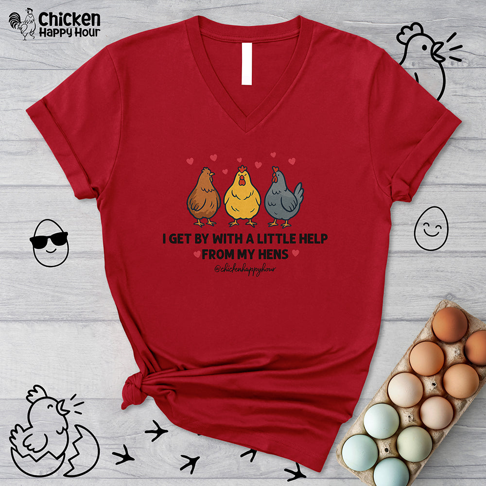 I Get by With a Little Help V-Neck Tee