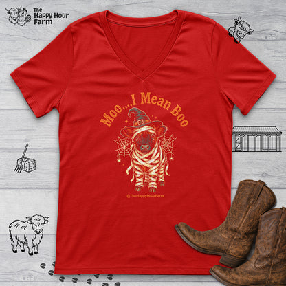 Moo I Mean Boo V-Neck Tee
