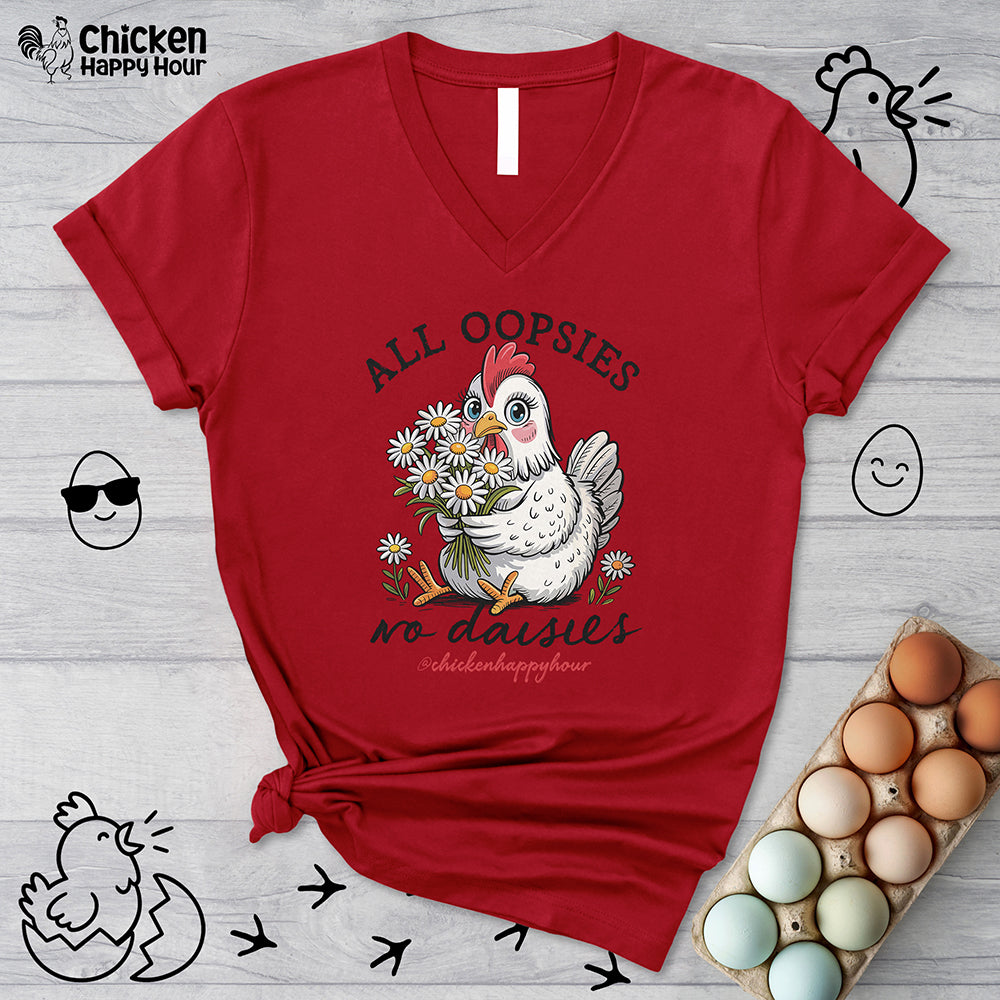 All Oopsies No Daisies V-Neck Tee