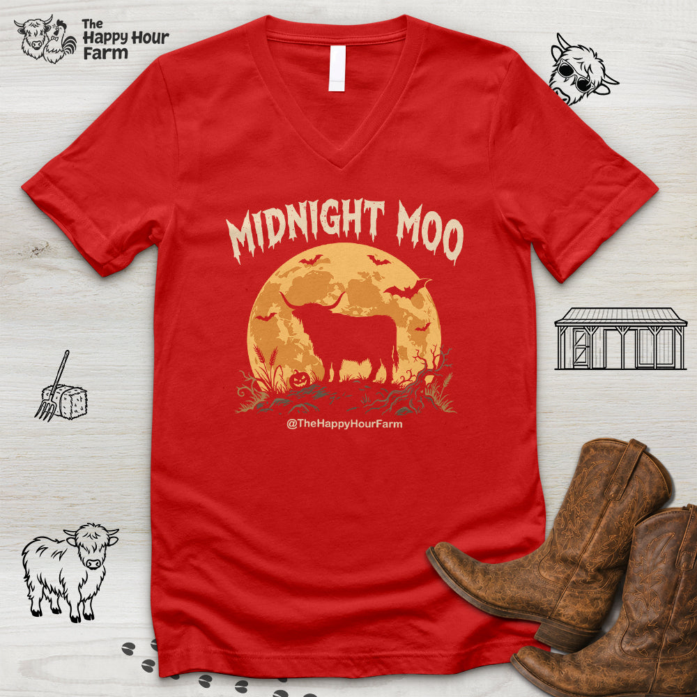 Midnight Moo V-Neck Tee