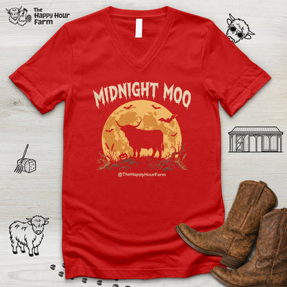 Midnight Moo V-Neck Tee