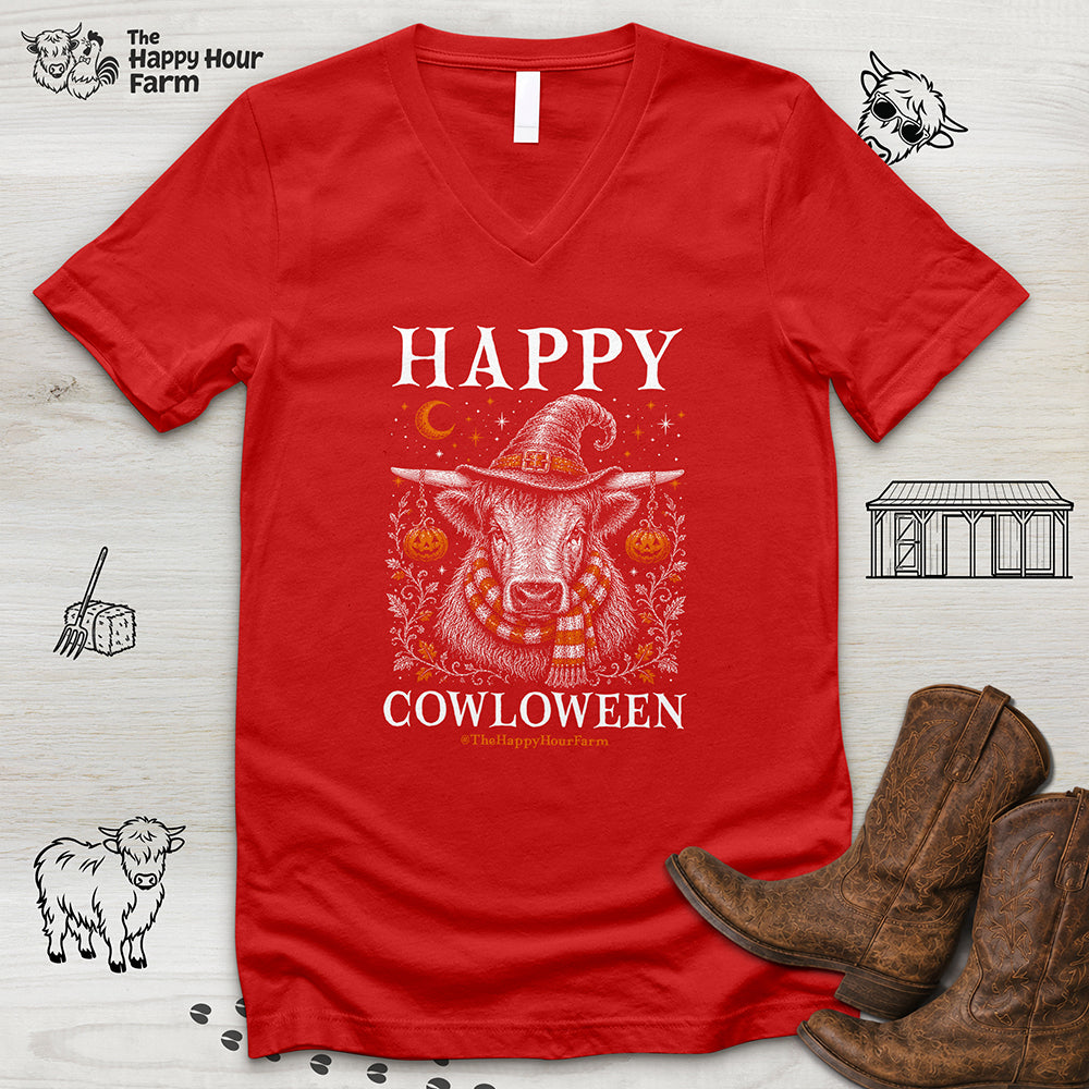 Happy COWloween V-Neck Tee