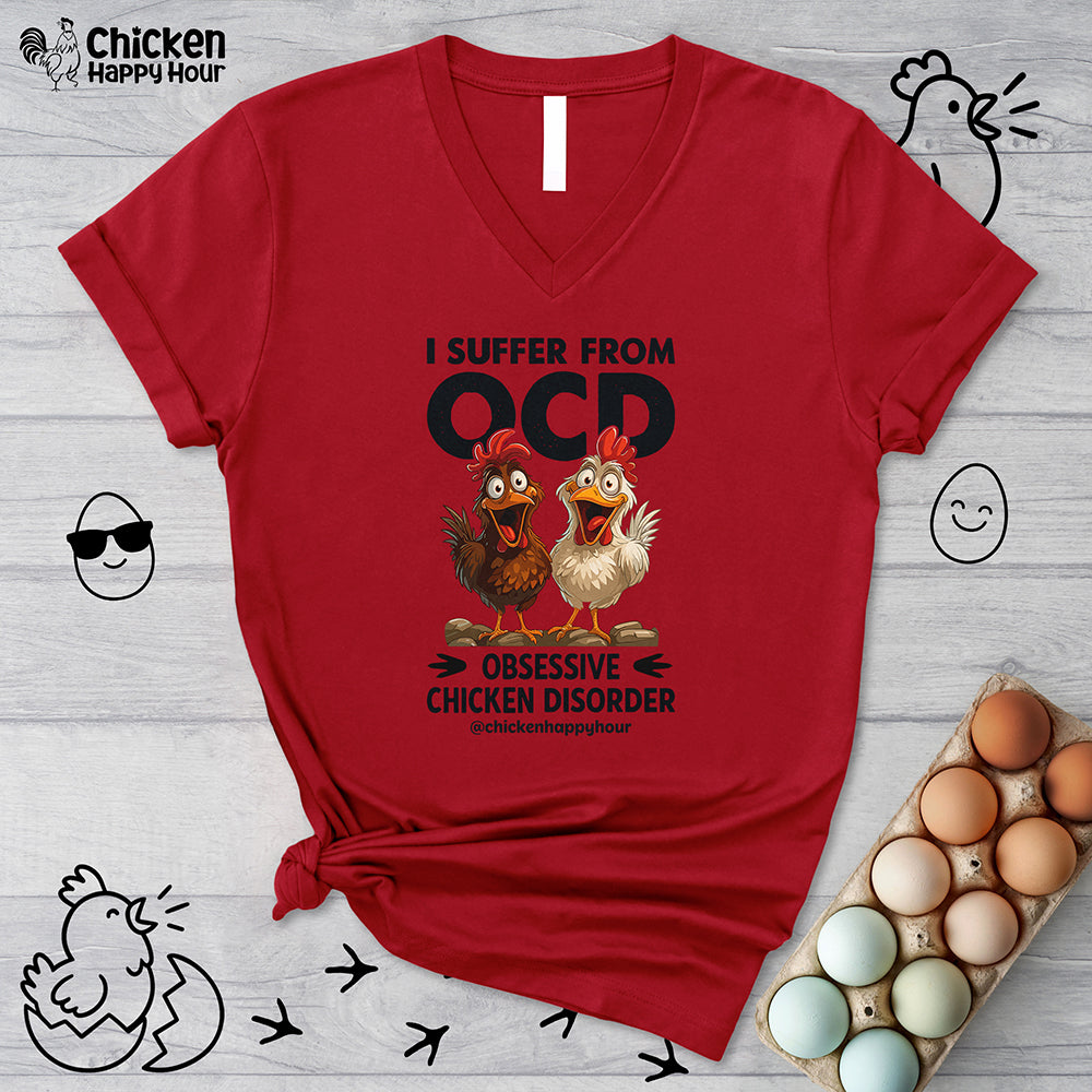 I Suffer From OCD V-Neck Tee