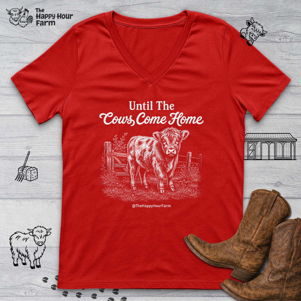 Until The Cows Come Home V-Neck Tee