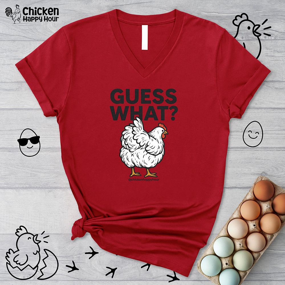 Guess What V-Neck Tee