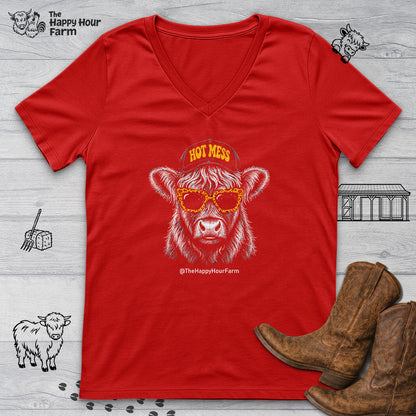 Hot Mess V-Neck Tee