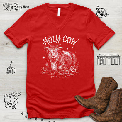 Holy Cow V-Neck Tee