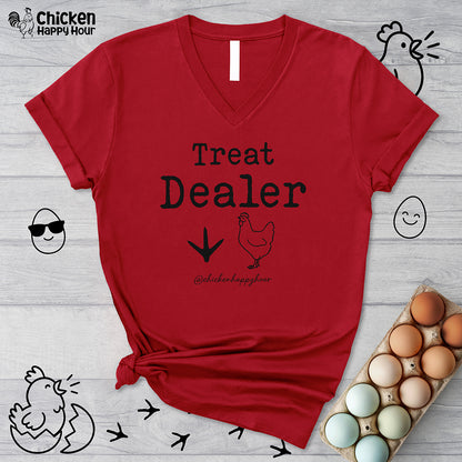 Treat Dealer with Chicken V-Neck Tee