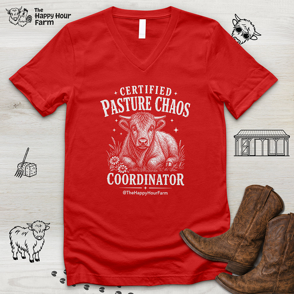 Certified Pasture Chaos Coordinator V-Neck Tee