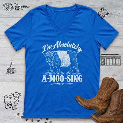 I'm Absolutely A-MOO-SING V-Neck Tee