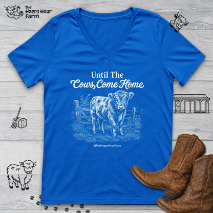 Until The Cows Come Home V-Neck Tee