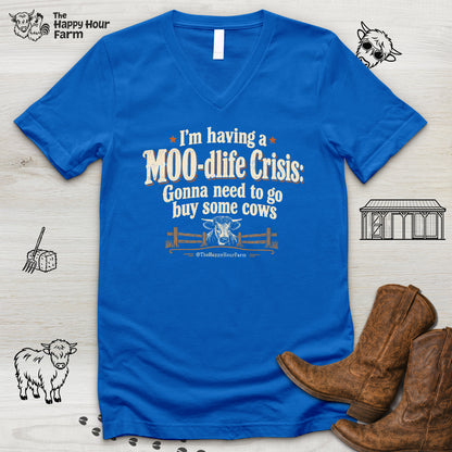 MOO-dlife Crisis V-Neck Tee