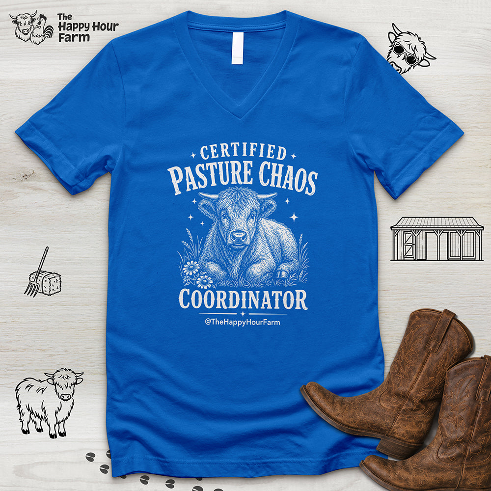Certified Pasture Chaos Coordinator V-Neck Tee