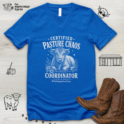 Certified Pasture Chaos Coordinator V-Neck Tee