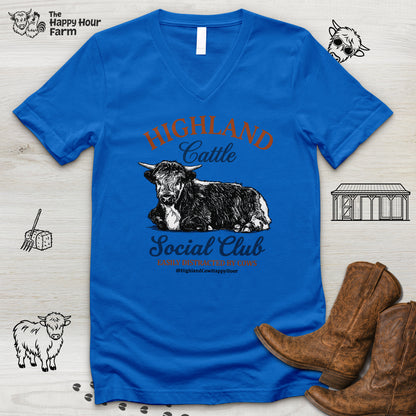 Highland Cattle Social Club V-Neck Tee