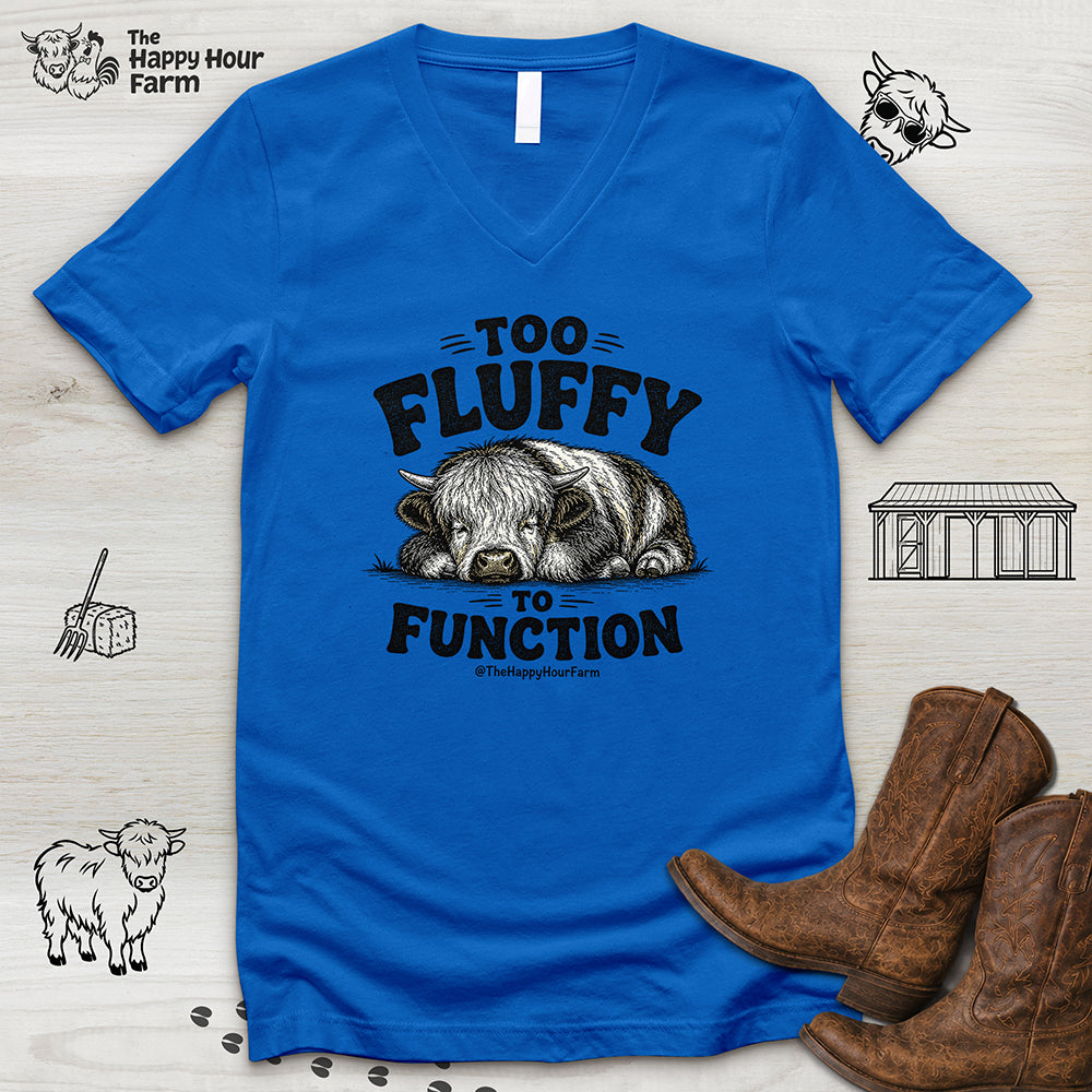 Too Fluffy to Function V-Neck Tee