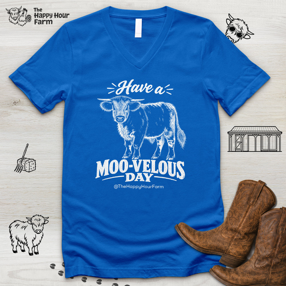 Have a MOO-VELOUS Day V-Neck Tee