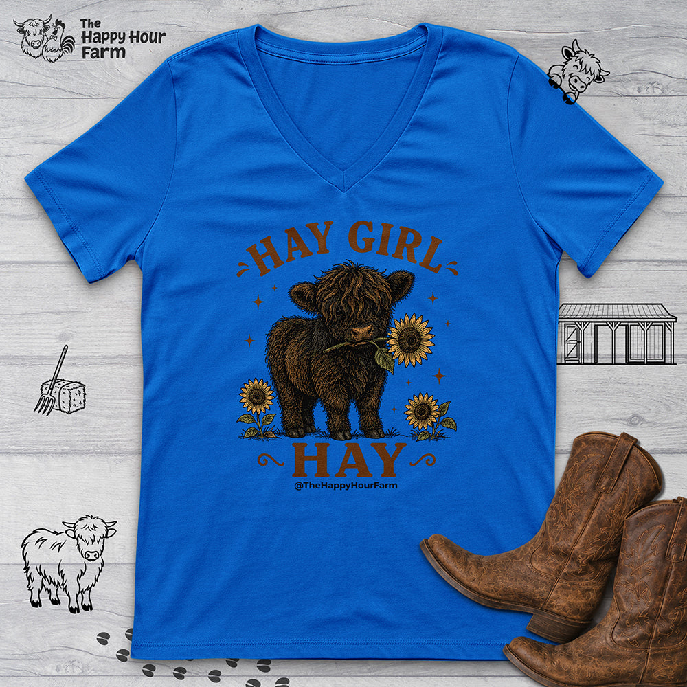 Hay Girl Hay V-Neck Tee