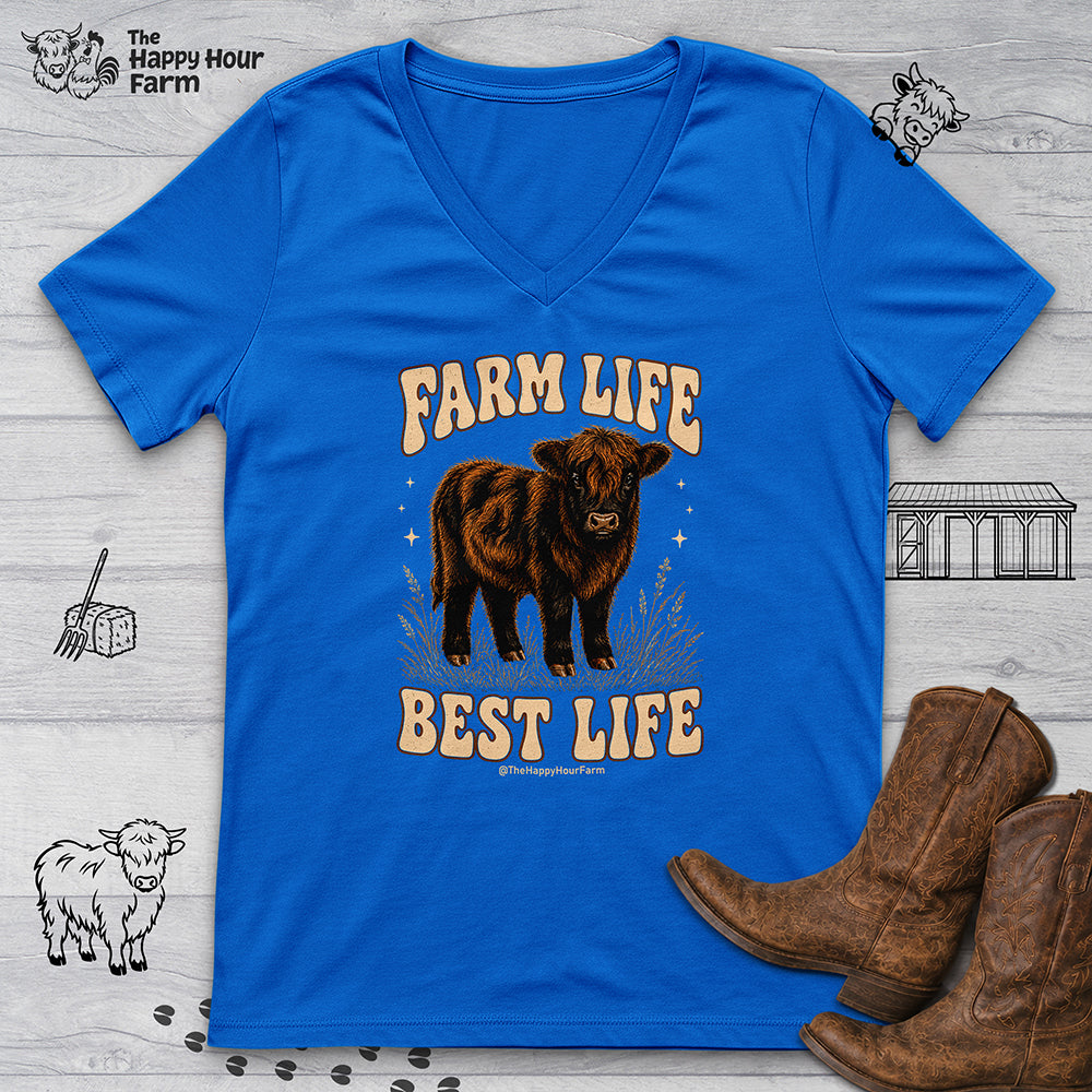 Farm Life Best Life V-Neck Tee