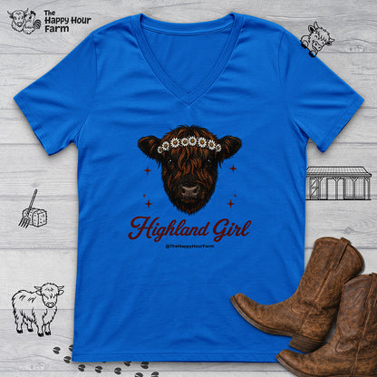 Highland Girl V-Neck Tee
