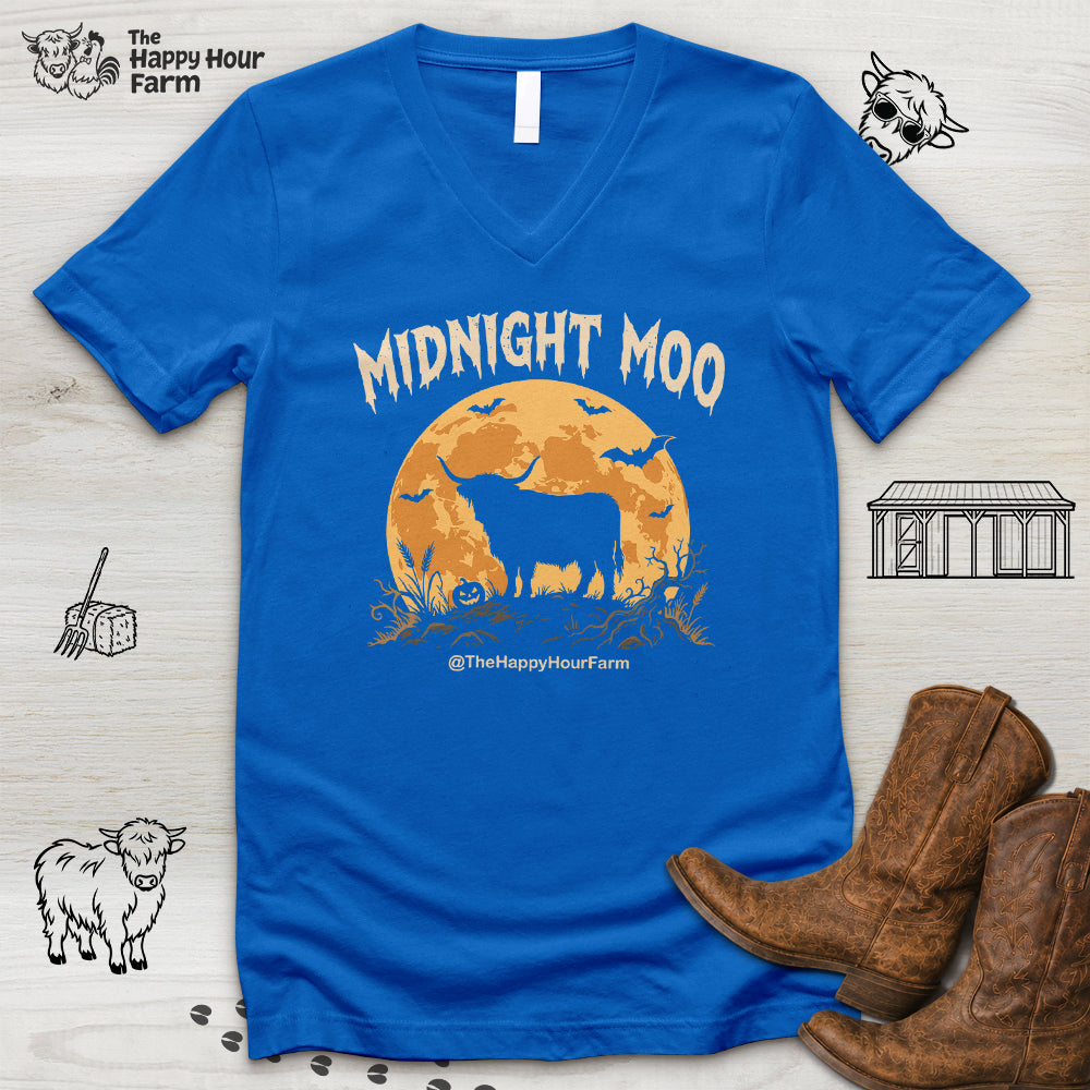 Midnight Moo V-Neck Tee