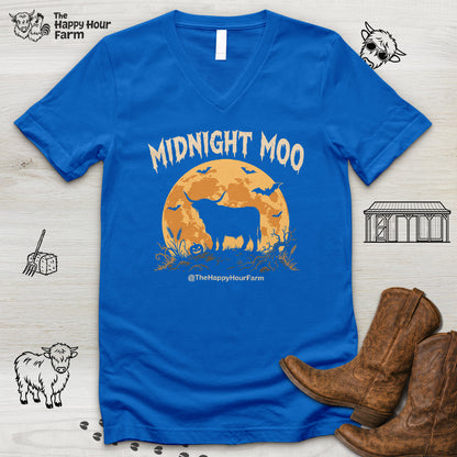 Midnight Moo V-Neck Tee