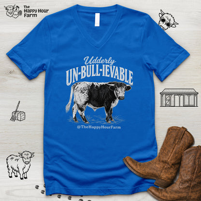 Udderly UN-BULL-IEVABLE V-Neck Tee