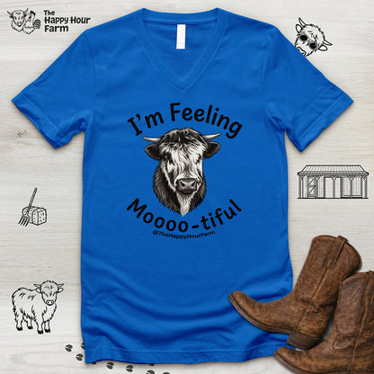 I'm Felling Moooo-tiful V-Neck Tee