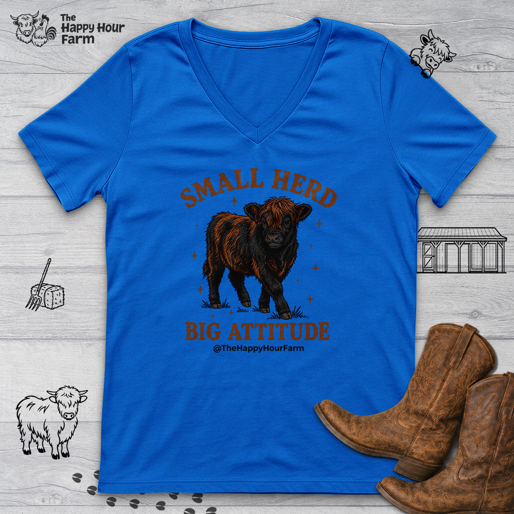 Small Herd Big Attitude V-Neck Tee