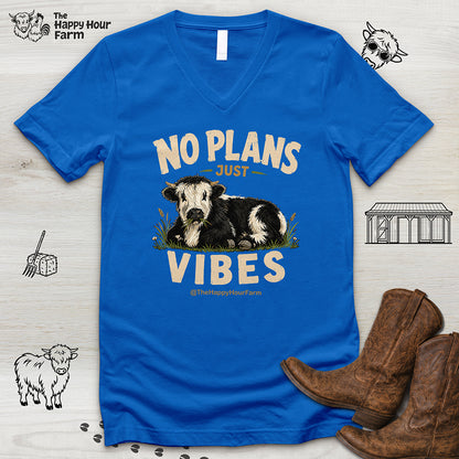 No Plan Just Vibes V-Neck Tee