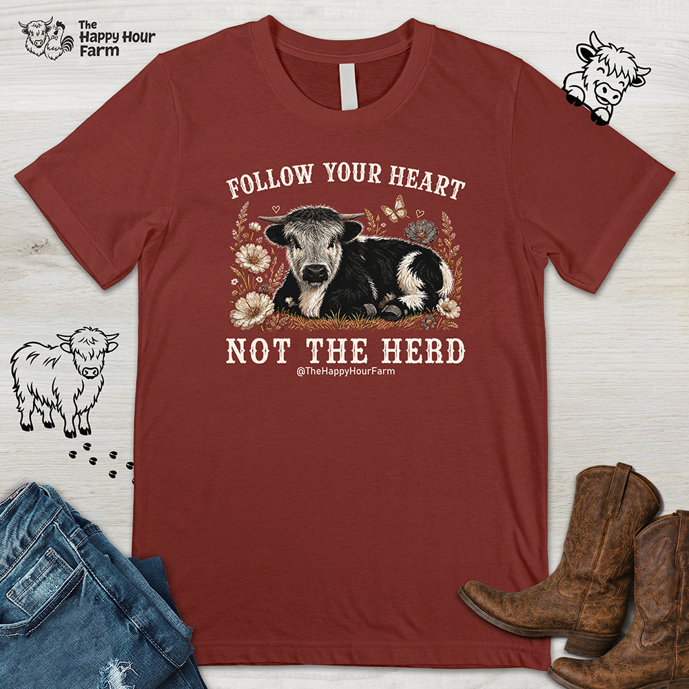 Follow Your Heart Not the Herd Unisex Tee