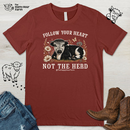 Follow Your Heart Not the Herd Unisex Tee