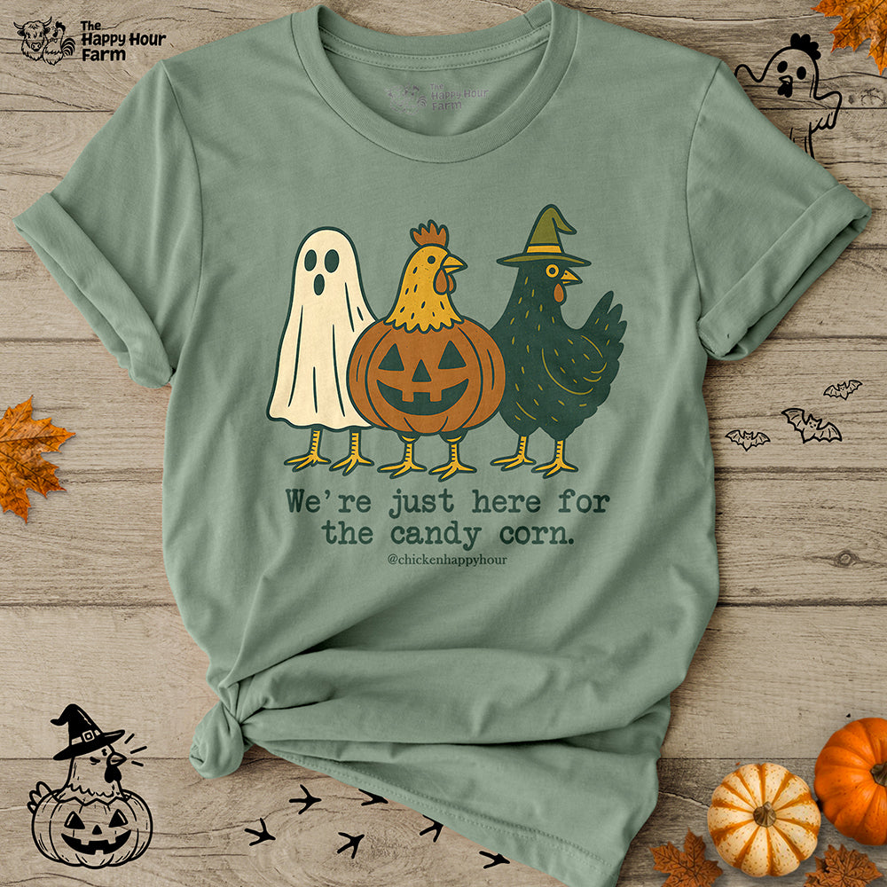 We're Just Here For the Candy Corn Unisex Tee