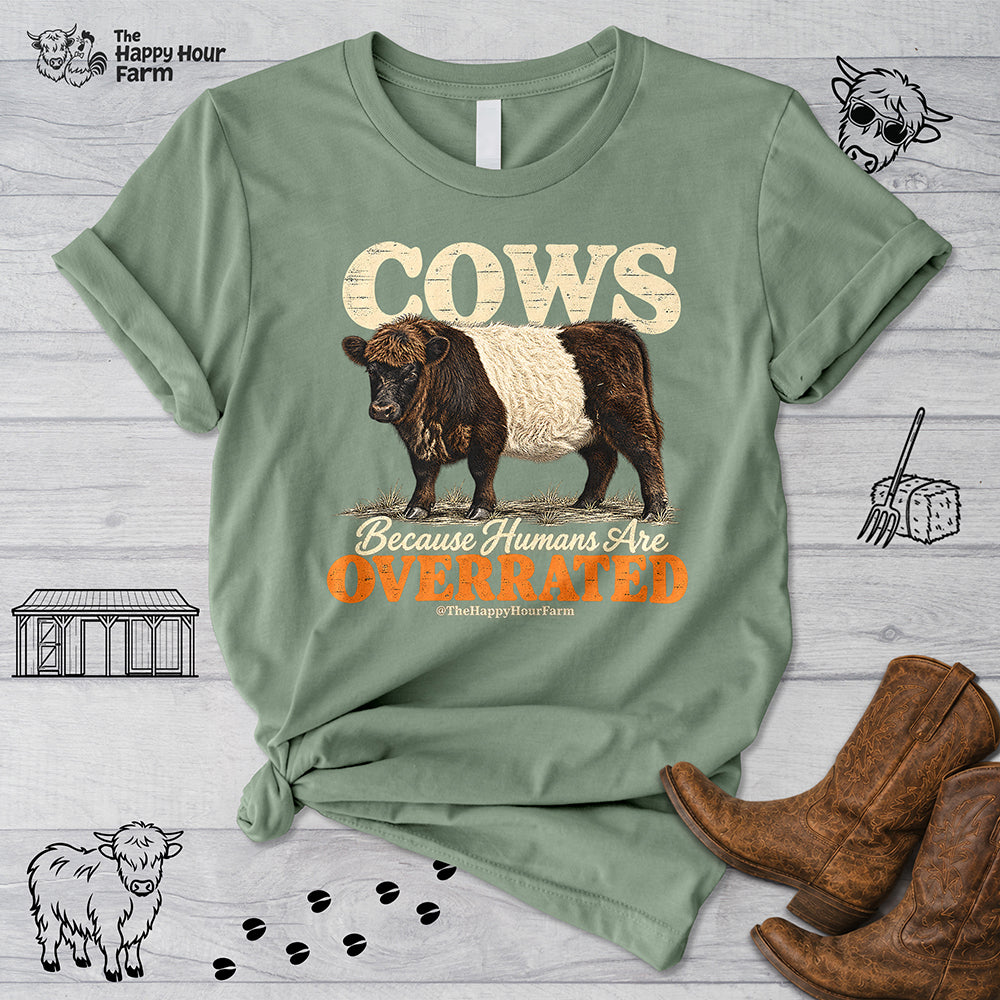 Cows Because Humans Are Overrated Unisex Tee