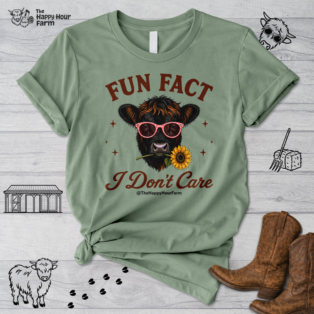 Fun Fact I Don't Care Unisex Tee